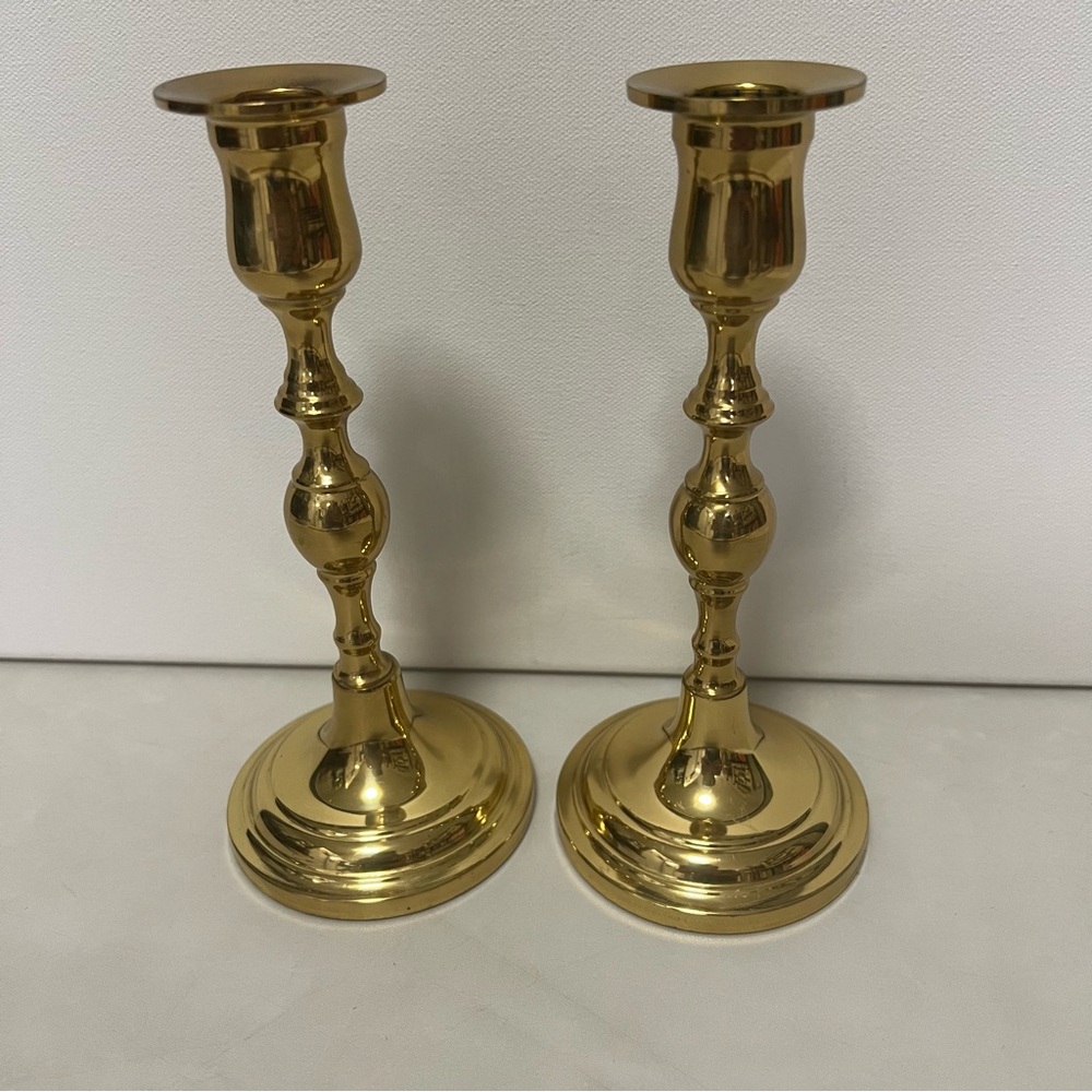 VALSAN Solid  Brass Candlesticks 7.5” Made In Portugal VTG